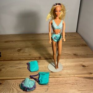 Vintage 1978 Sun Lovin' Malibu Barbie with Tan Lines Sunglasses & Bag Ken Shorts